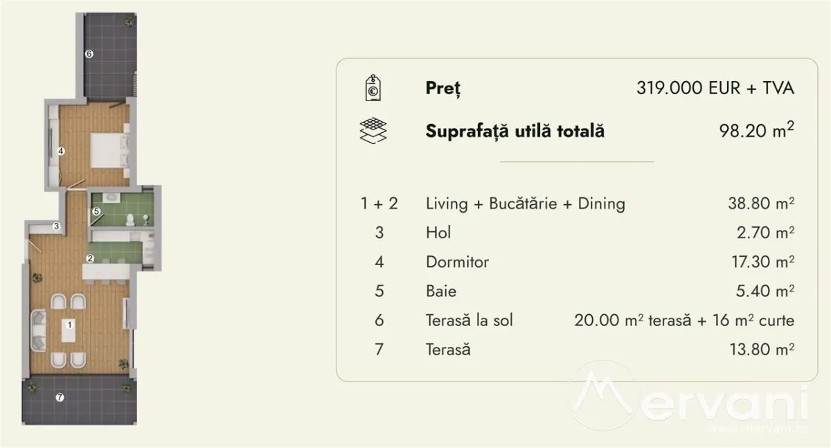 Apartament 2 camere de vânzare la Sinaia - Lux - foto 2