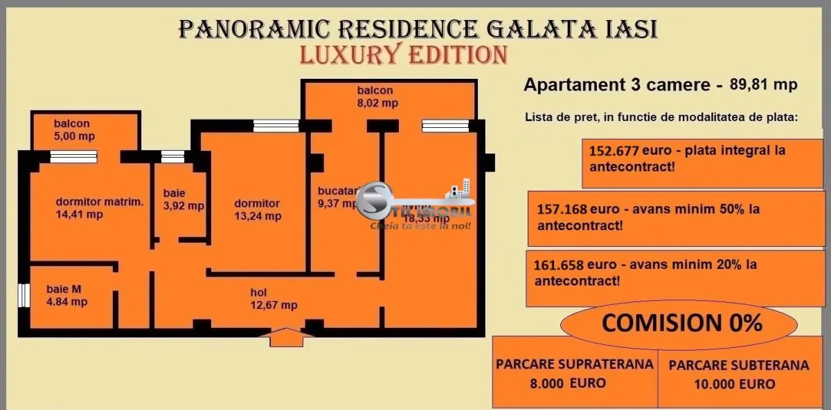 Apartament 3 camere de vanzare in Iasi, Galata, 89,81 mp, bloc nou - foto 2