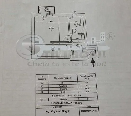 Apartament 1 cameră, 41mp, Mall Moldova, parcare inclusă - foto 5
