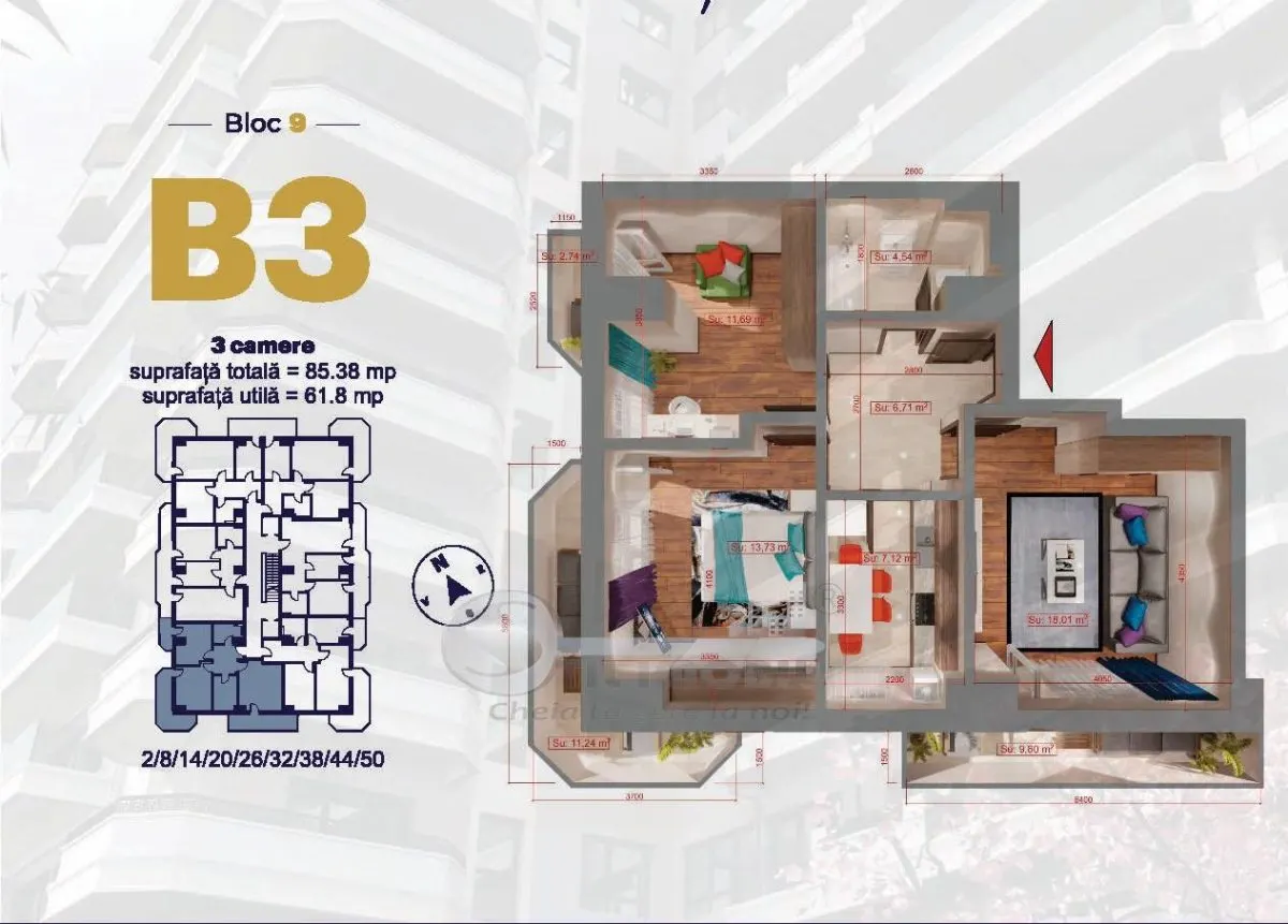Apartament 3 camere, 85 mp | Investiție excelentă | COMISION 0% - foto 1