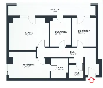 Apartament 3 camere Tatarasi - 84mp - 2bai - mutare imediata. - foto 12