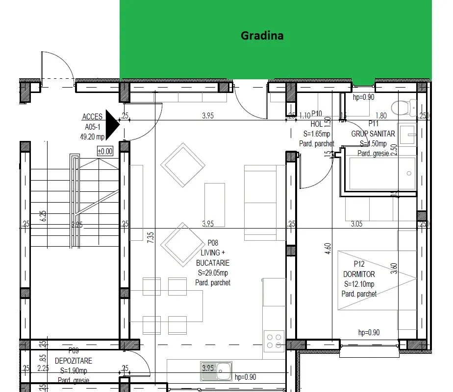 Apartament 2 camere + Terasa de 40mp - zona Rediu - foto 7
