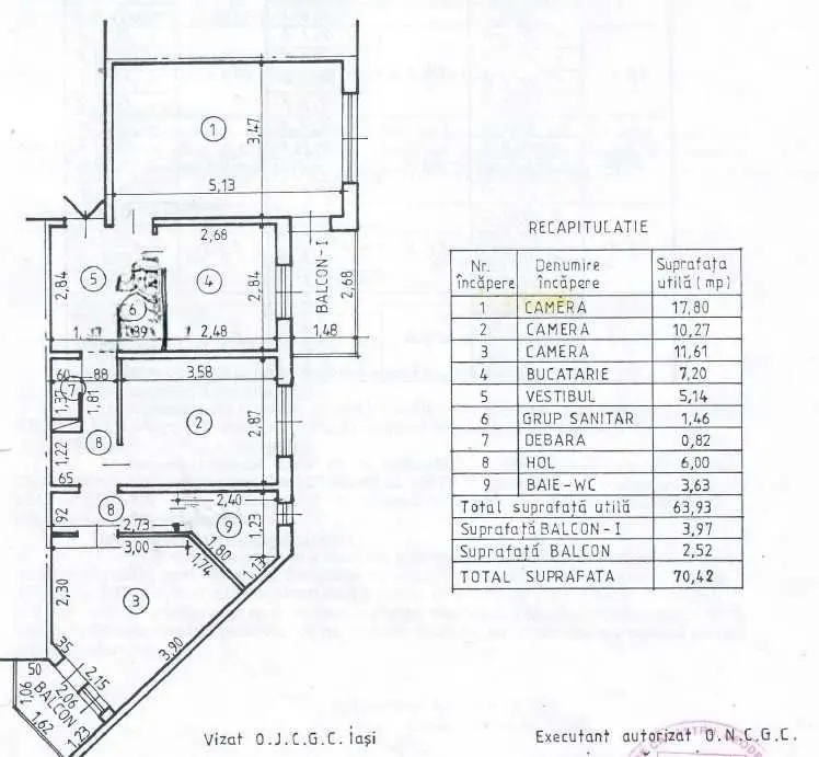Apartament cu 3 camere - 71 m.p.- Nicolina 2, geam la baie - foto 12