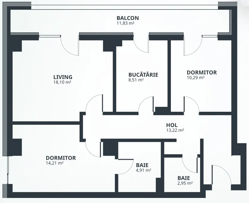 TATARASI BLOC NOU: Ap cu 3 camere + 2 Bai decomandat 156.160EUR + 21%TVA - foto 9