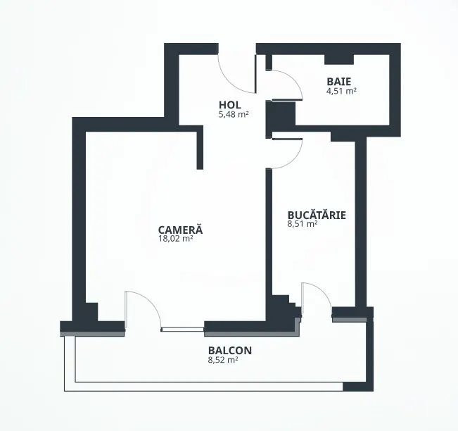 BLOC NOU! Ap. cu o camera decomandat Tatarasi 45 mp 82.660 euro+TVA - foto 6