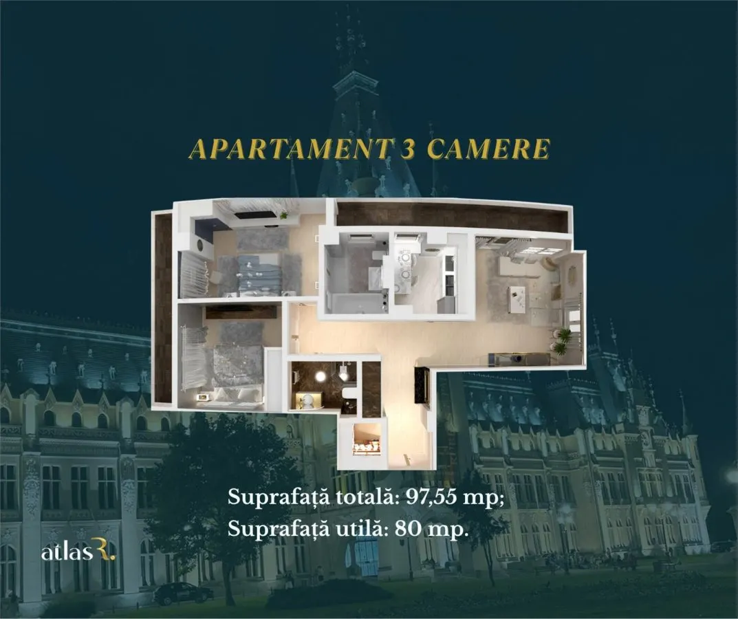 Apartament 3 camere | Intabulat | 97.55 mp | 170.679 euro | Comision 0 - foto 10