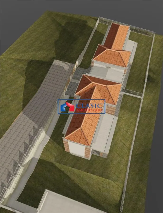 Vanzare teren cu autorizatie casa alipita tip duplex Feleacu zona Valea Capriorii - foto 3