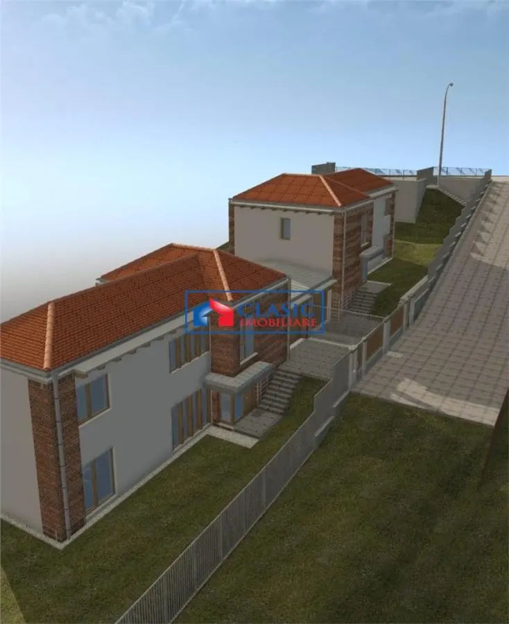 Vanzare teren cu autorizatie casa alipita tip duplex Feleacu zona Valea Capriorii - foto 4