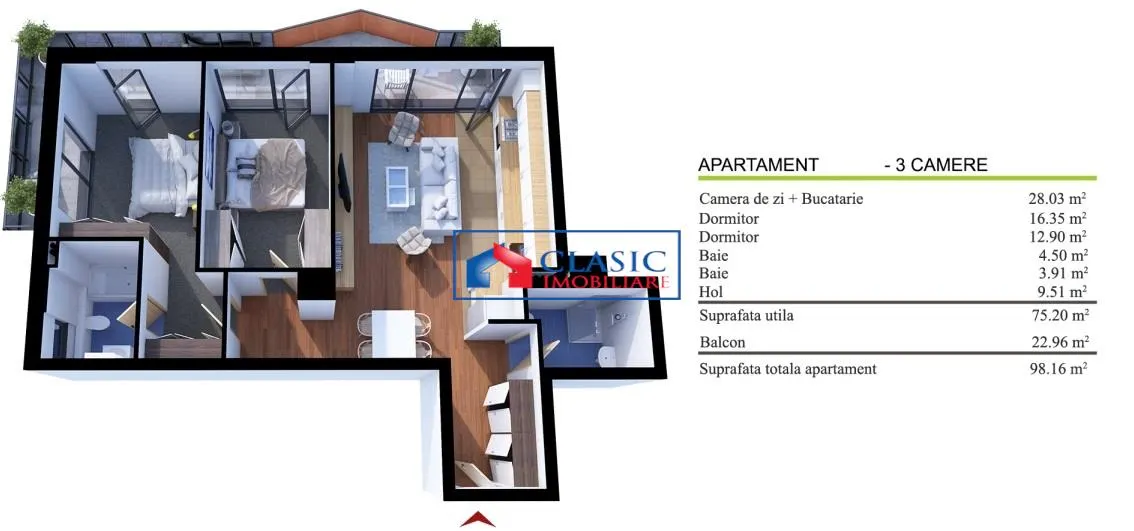 Vanzare apartament 3 camere de LUX bloc nou- zona Baza Sportiva Gheorgheni - foto 5