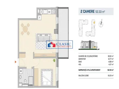 Vanzare apartament 2 camere finisat zona Semicentrala, Cluj-Napoca - foto 7