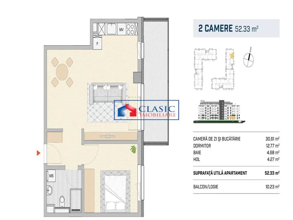 Vanzare apartament 2 camere finisat zona Semicentrala, Cluj-Napoca - foto 7