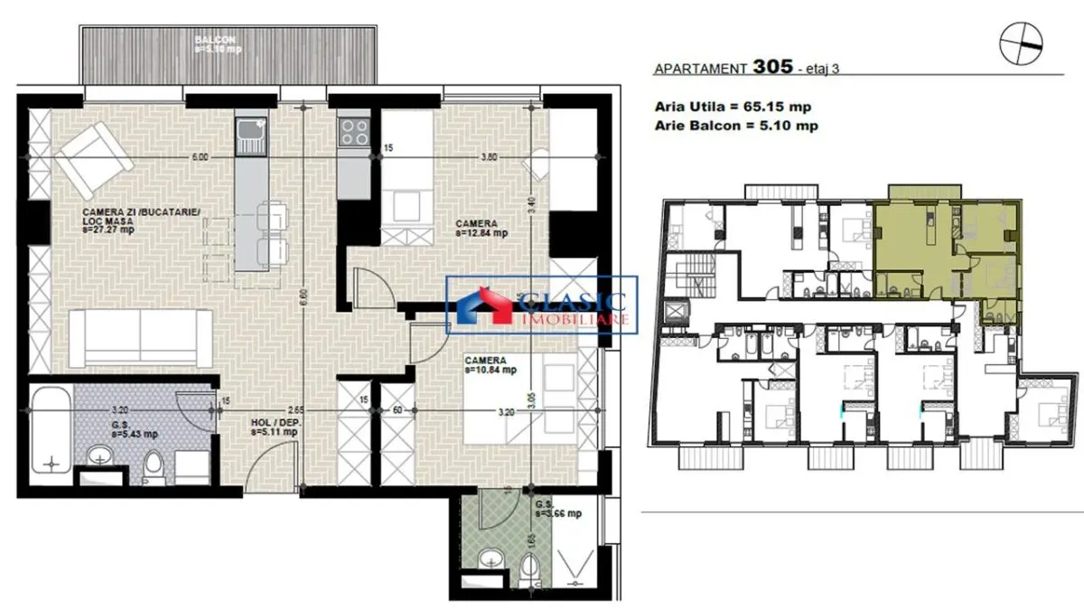 Apartament 3 camere, ansamblu rezidential nou, zona Marasti, strada Dorobantilor - foto 2