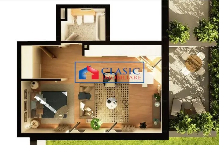Vanzare apartament o camera cu nisa de dormit zona Intre Lacuri Marasti, Cluj-Napoca - foto 3