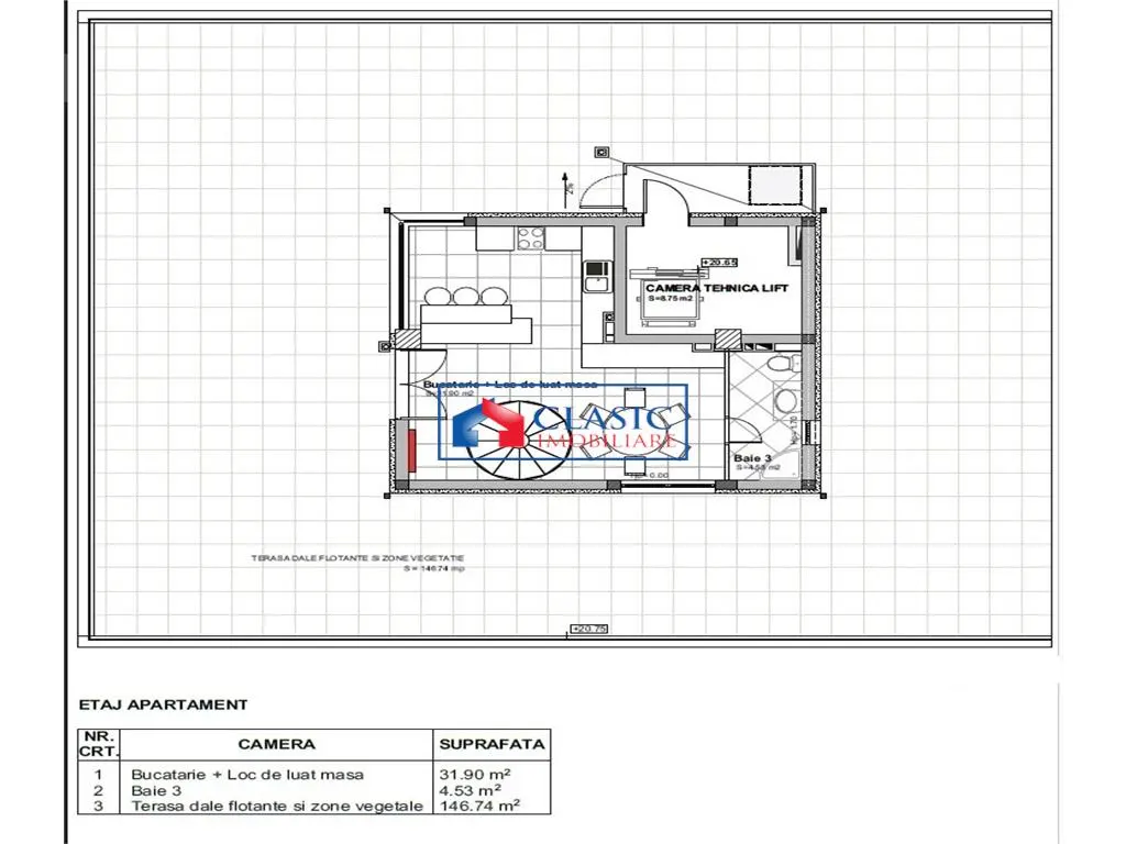 Inchiriere apartament tip penthouse 3 camere de LUX in Buna Ziua- zona Lidl - foto 8