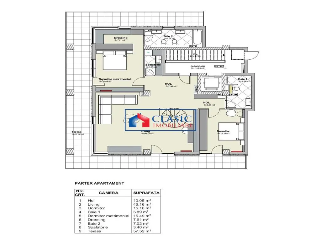 Inchiriere apartament tip penthouse 3 camere de LUX in Buna Ziua- zona Lidl - foto 10