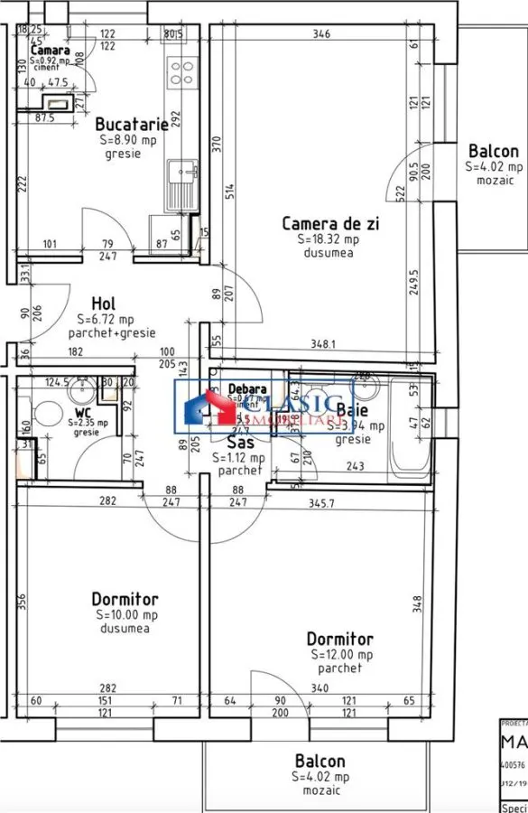 Vanzare apartament 3 camere decomandat zona Fabricii Marasti Kaufland, Cluj-Napoca - foto 12