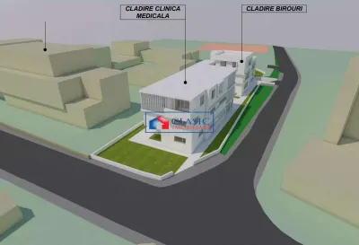 Vanzare teren 1166 mp cu proiect imobiliar autorizat S+P+2E pentru Clinica si Birouri in Gruia - foto 2
