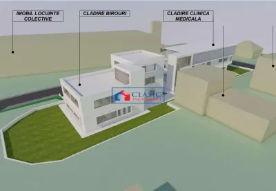 Vanzare teren 1166 mp cu proiect imobiliar autorizat S+P+2E pentru Clinica si Birouri in Gruia - foto 4