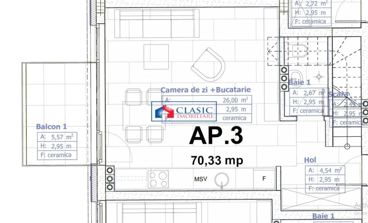 Vanzare apartament 3 camere, tip duplex, pe 2 niveluri cu scara interioara, zona Piata Cipariu! - foto 2