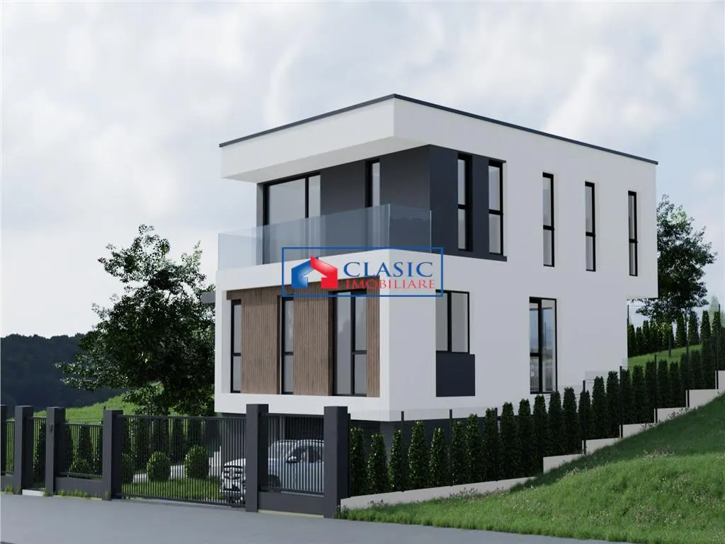 Vanzare casa individuala zona linistita, constructie noua, arhitectura moderna, piscina, alee privata, Andrei Muresanu - foto 1