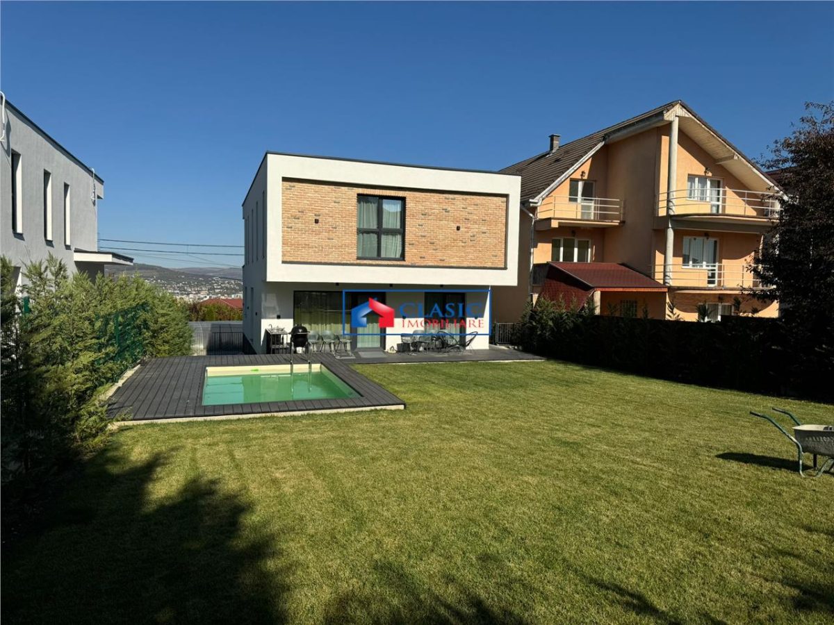 Vanzare casa individuala zona linistita, constructie noua, arhitectura moderna, piscina, alee privata, Andrei Muresanu - foto 18