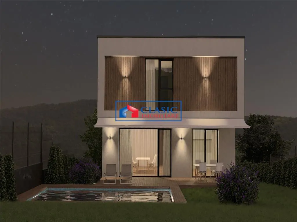 Vanzare casa individuala zona linistita, constructie noua, arhitectura moderna, piscina, alee privata, Andrei Muresanu - foto 4