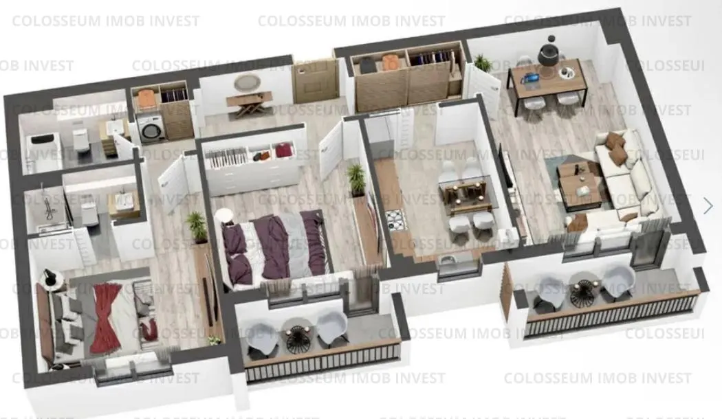 Apartament 3 camere, decomandat - zona Tractorul - foto 8