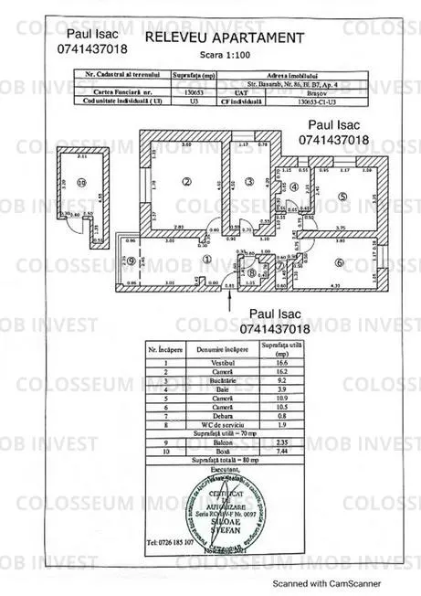 Apartament 3 camere, decomandat - zona Centru Civic - foto 9