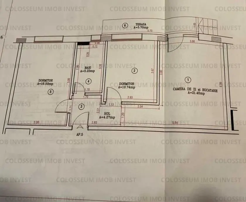 Apartament 3 camere, decomandat - zona Brasovul Vechi - foto 6