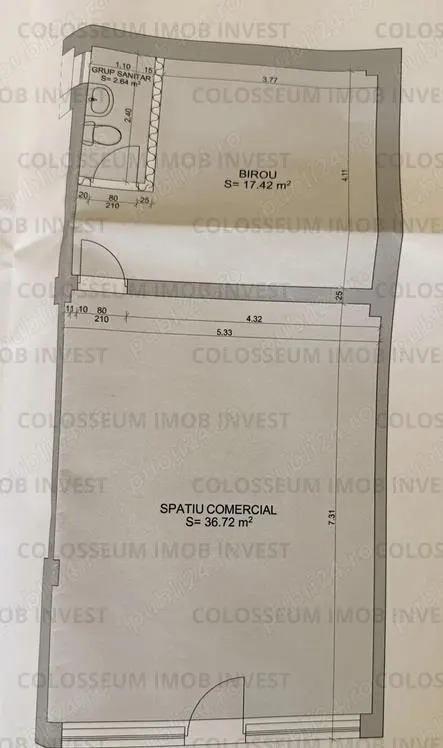 Apartament 2 camere, semidecomandat - zona Bartolomeu - foto 7