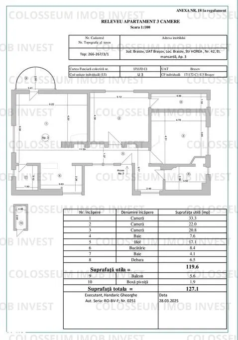 Apartament 3 camere, decomandat - zona Brasovul Vechi - foto 19