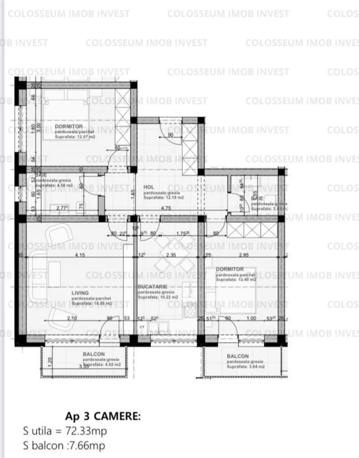 COMISION % Apartament 3 camere, decomandat - zona Sanpetru - foto 2