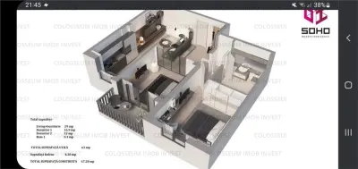 Apartament 3 camere, decomandat - Soho Residence - foto 8