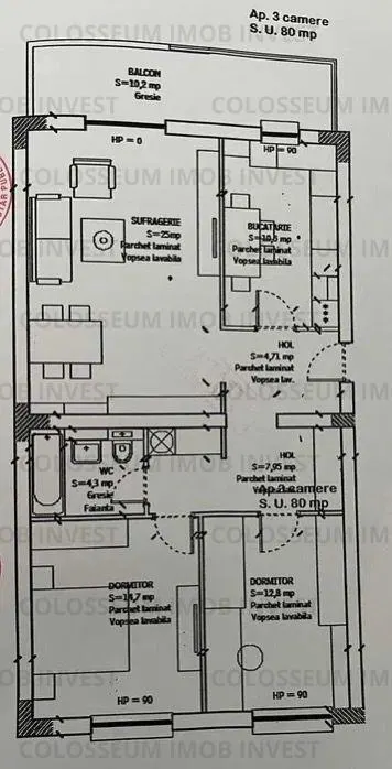 Apartament 3 camere decomandat - zona Sanpetru - foto 8