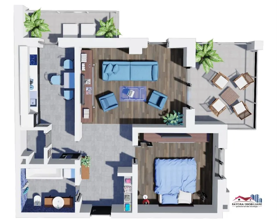 Apartament 2 Camere Tip A2.1 de Vanzare in Ansamblul Green Residence - foto 3