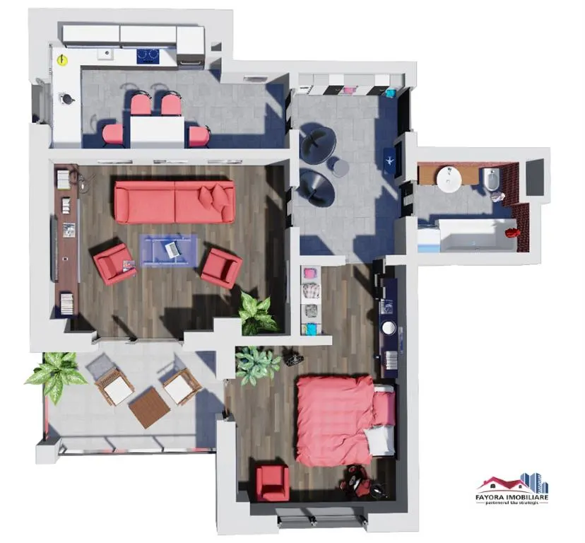 Apartament 2 Camere Tip A2.2 de Vanzare in Ansamblul Green Residence - foto 3