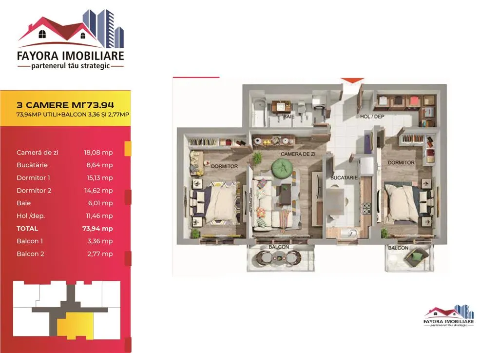 Apartament 3 Camere de Vanzare in Ansamblu Rezidential Nou - foto 2