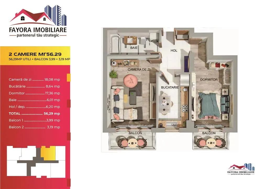 Apartament 2 Camere de Vanzare in Ansamblu Rezidential Nou - foto 2