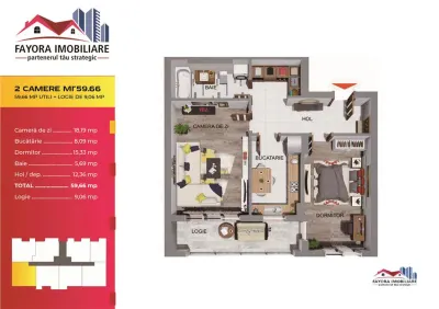 Apartament 2 Camere de Vanzare in Ansamblu Rezidential Nou - foto 8