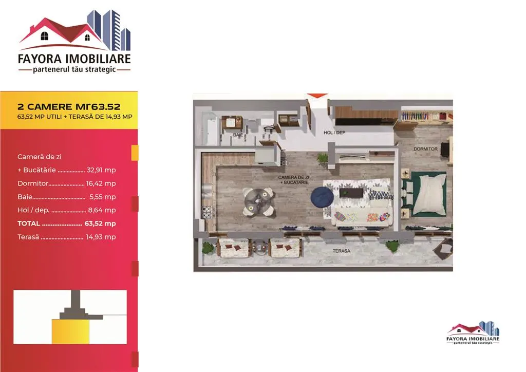 Apartament 2 Camere de Vanzare in Ansamblu Rezidential Nou - foto 9