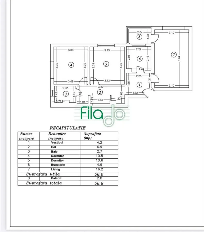 Apartament 3 camere Nicolae Grigorescu, Salajan - foto 2