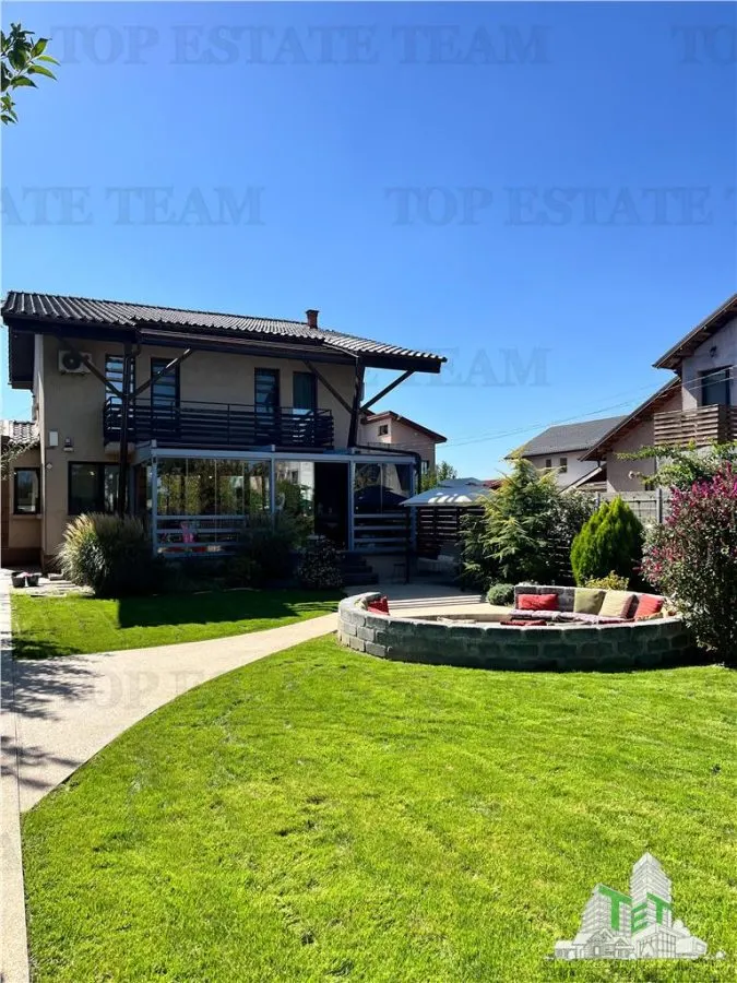 Vila individuala superba, 5 camere, complet utila/mobilata ultramodern,  1000mp teren, cu toate utilitatile, in zona Domnesti, posibilitate rate 2 ani - foto 6