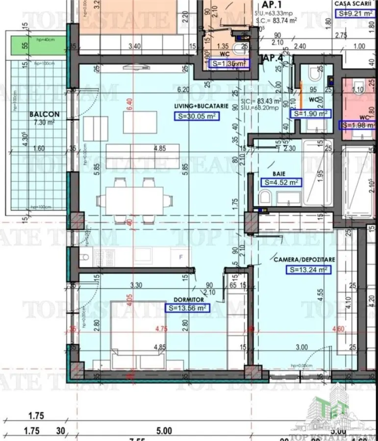 Apartament 3 camere in proiect nou - Bratianu Constanta | Comunitate restransa, doar 12 apartamente - foto 2