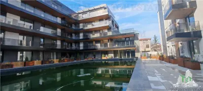 Garsoniera 44mp, cu finisaje premium, toate utilitatile, piscina, complex rezidential securizat, zona Padurea Baneasa - Voluntari