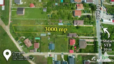 Teren 3000mp stradal cu toate utilitatile 10 minute de Bucuresti! - Ciorogarla