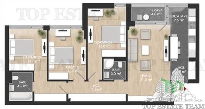 Apartament cu 4 camere de vanzare in zona de Nord - foto 9
