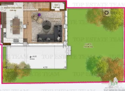 Apartament 3 camere, Duplex P+1 si curte proprie de 110 mp, bloc boutique, finisaje premium, incalzire in pardoseala, zona Domenii, sector 1 - foto 20