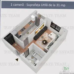 Garsoniera cu finisaje premium si toate utilitatile, in Cartierul Militari Residence - foto 7