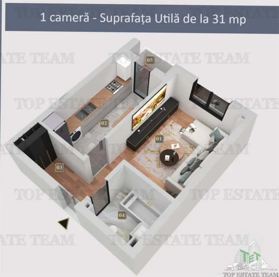 Garsoniera cu finisaje premium si toate utilitatile, in Cartierul Militari Residence - foto 7