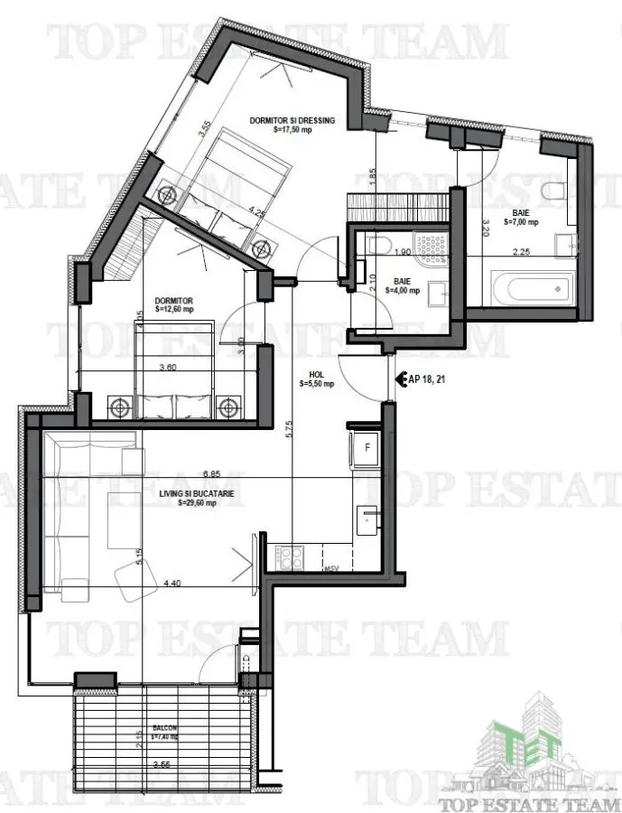 Apartament 3 camere in bloc nou, zona Mosilor - foto 1